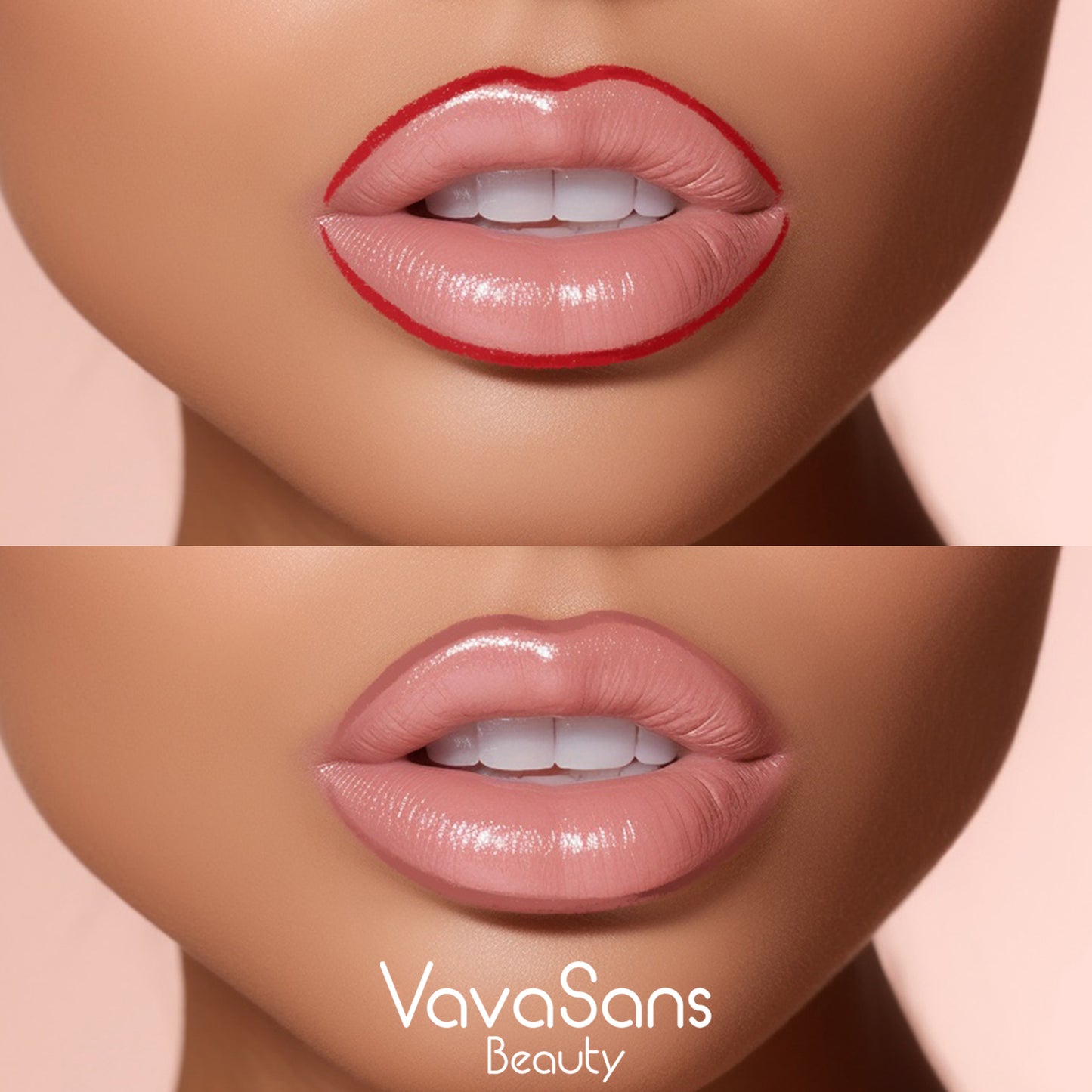 RETRACTABLE DUAL ENDED LIP LINER RED/PINK