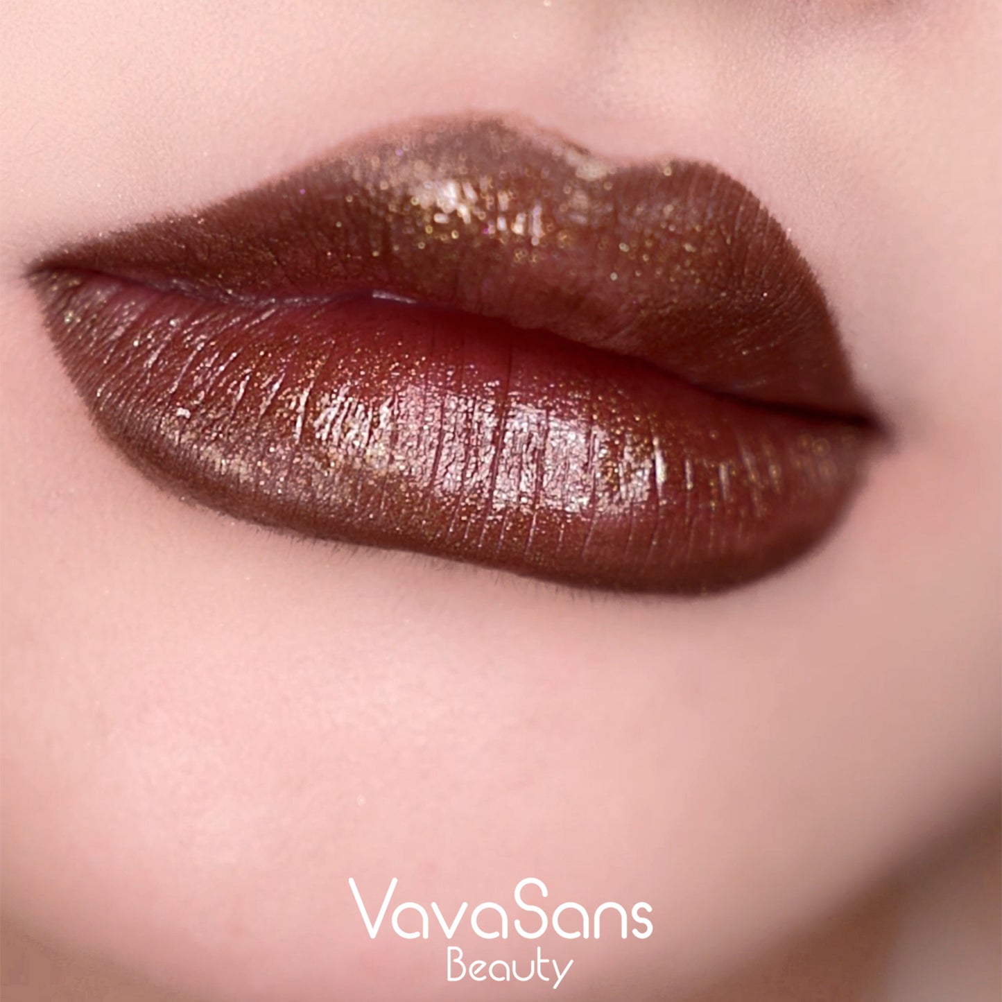 METALLIC GLITTER LIPSTICK  BROWNSTONE